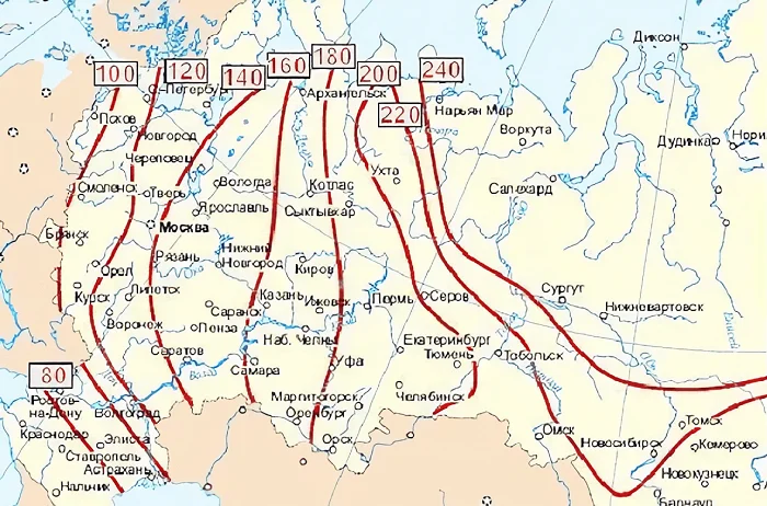 Глубина промерзания Глубина промерзания